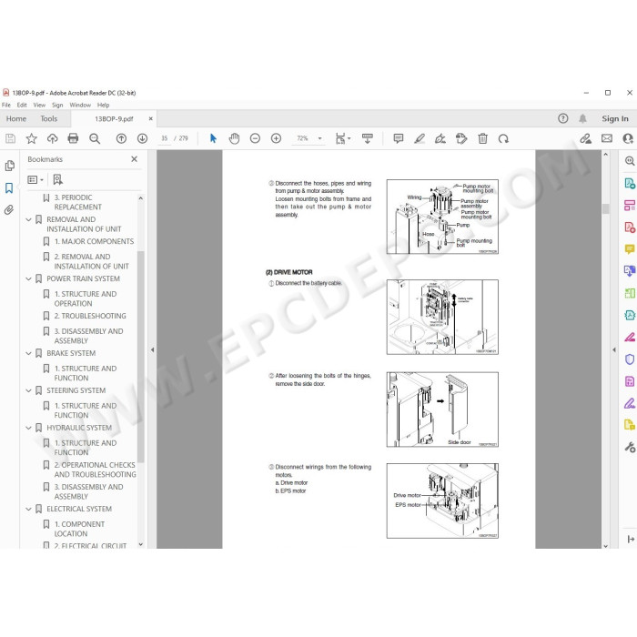 Hyundai Forklift 13BOP-9 service & repair manual
