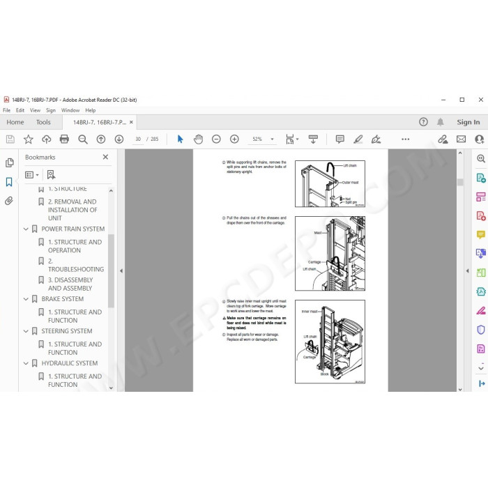 Hyundai Forklift 14BRJ-7 16BRJ-7 20BRJ-7 25BRJ-7 service & repair manual