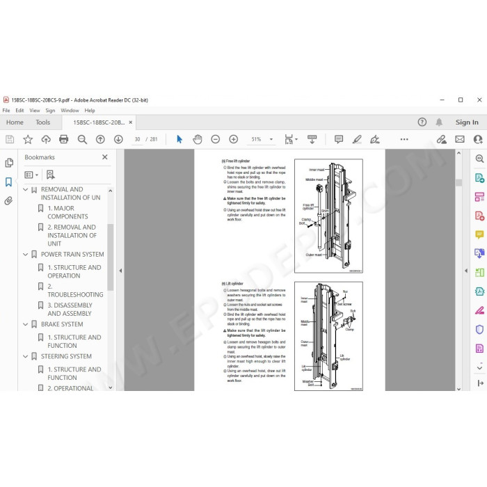 Hyundai Forklift 15BCS-9 18BCS-9 20BCS-9 service & repair manual