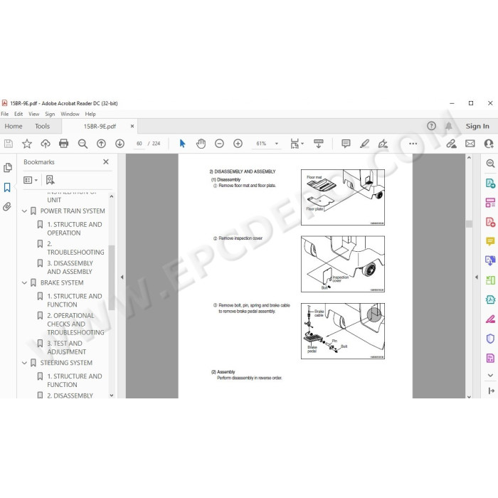 Hyundai Forklift 15BR-9E service & repair manual