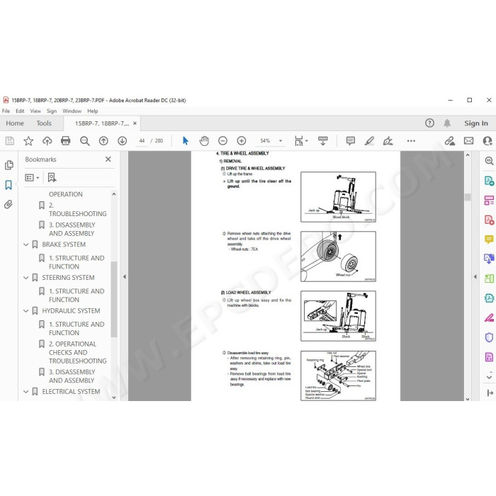 Hyundai Forklift 15BRP-7 18BRP-7 20BRP-7 23BRP-7 service & repair manual