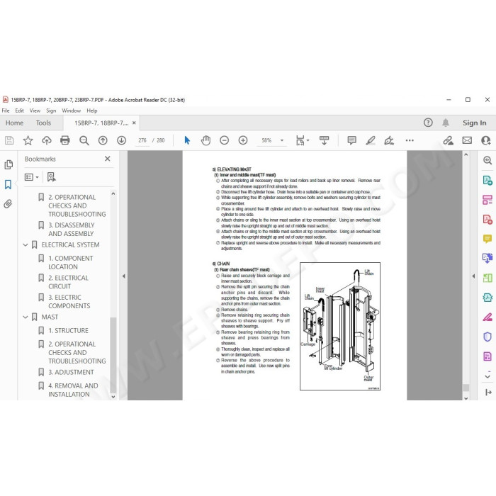 Hyundai Forklift 15BRP-7 18BRP-7 20BRP-7 23BRP-7 service & repair manual