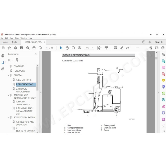 Hyundai Forklift 15BRP-9 18BRP-9 20BRP-9 23BRP-9 service & repair manual