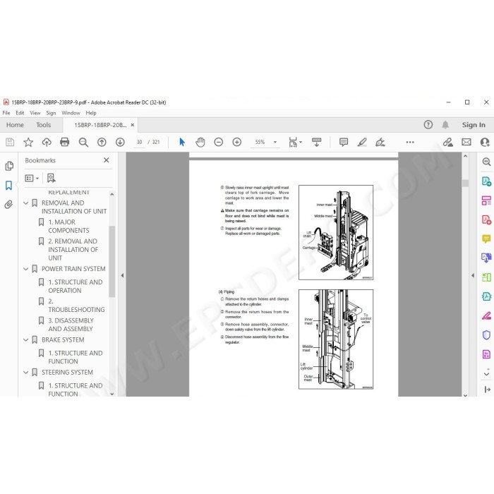 Hyundai Forklift 15BRP-9 18BRP-9 20BRP-9 23BRP-9 service & repair manual