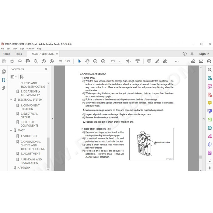 Hyundai Forklift 15BRP-9 18BRP-9 20BRP-9 23BRP-9 service & repair manual