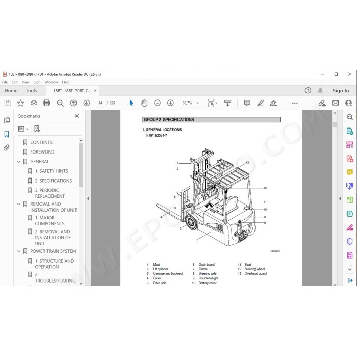 Hyundai Forklift 16B-7 18B-7 20B-7 service & repair manual