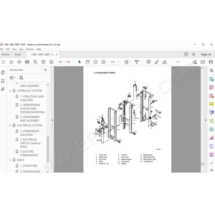 Hyundai Forklift 16B-7 18B-7 20B-7 service & repair manual