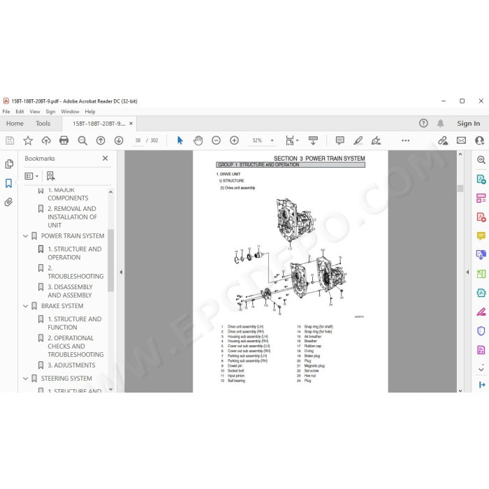 Hyundai Forklift 15BT-9 18BT-9 20BT-9 service & repair manual