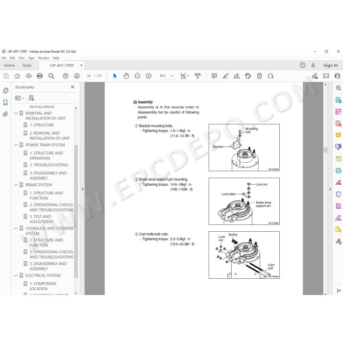 Hyundai Electric Towing Tractor 15P-7 40T-7 service & repair manual
