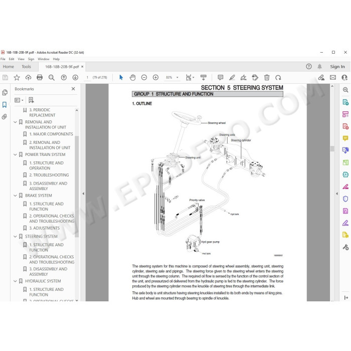 Hyundai Forklift 16B-9F 18B-9F 20B-9F service & repair manual