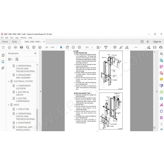 Hyundai Forklift 20BC-7 25BC-7 30BC-7 32BC-7 service & repair manual