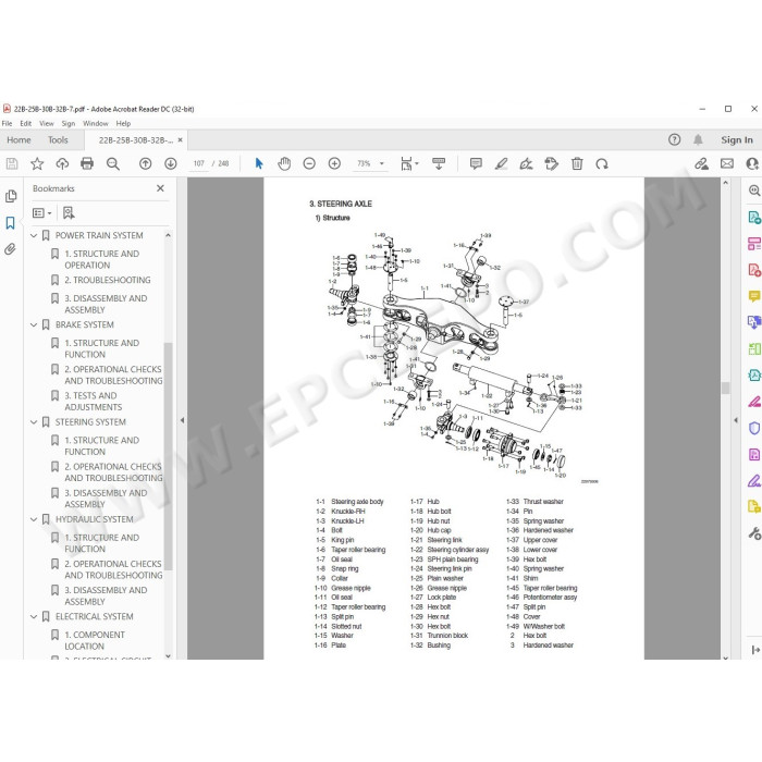 Hyundai Forklift 22B-7 25B-7 30B-7 32B-7 service & repair manual