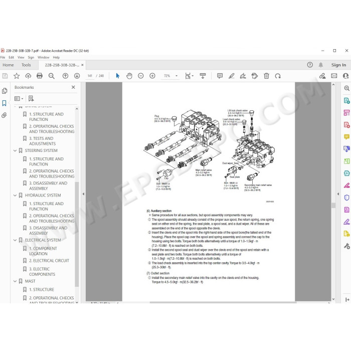 Hyundai Forklift 22B-7 25B-7 30B-7 32B-7 service & repair manual
