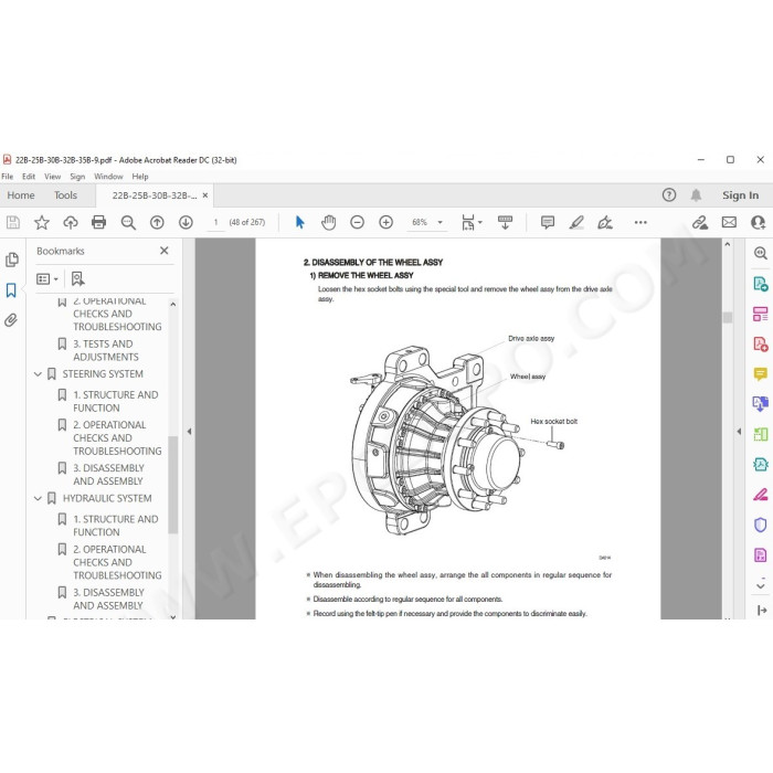 Hyundai Forklift 22B-9 25B-9 30B-9 32B-9 35B-9 service & repair manual