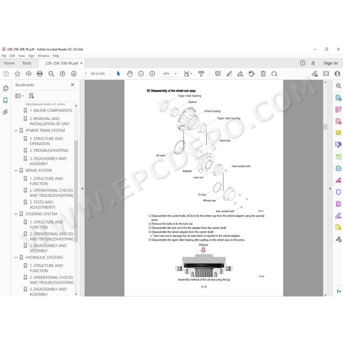 Hyundai Forklift 22B-9F 25B-9F 30B-9F service & repair manual