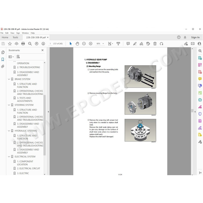 Hyundai Forklift 22B-9F 25B-9F 30B-9F service & repair manual