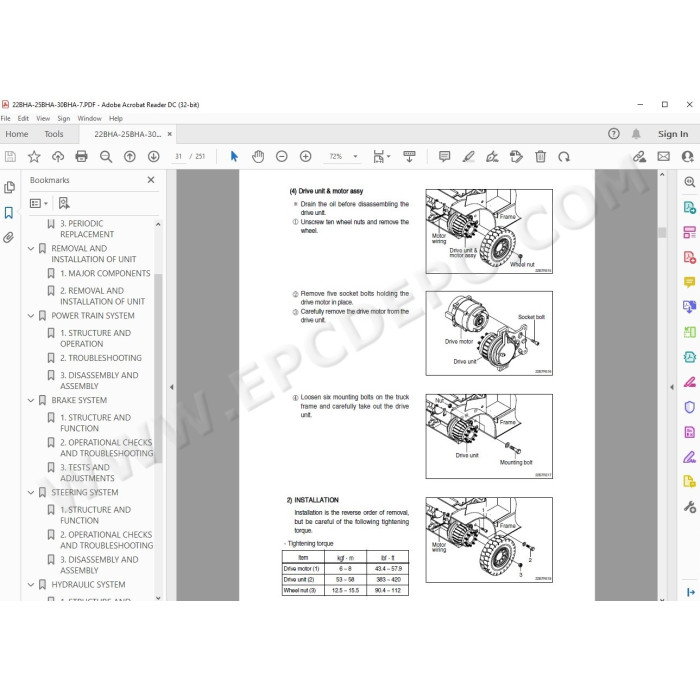 Hyundai Forklift 22BHA-7 25BHA-7 30BHA-7 service & repair manual