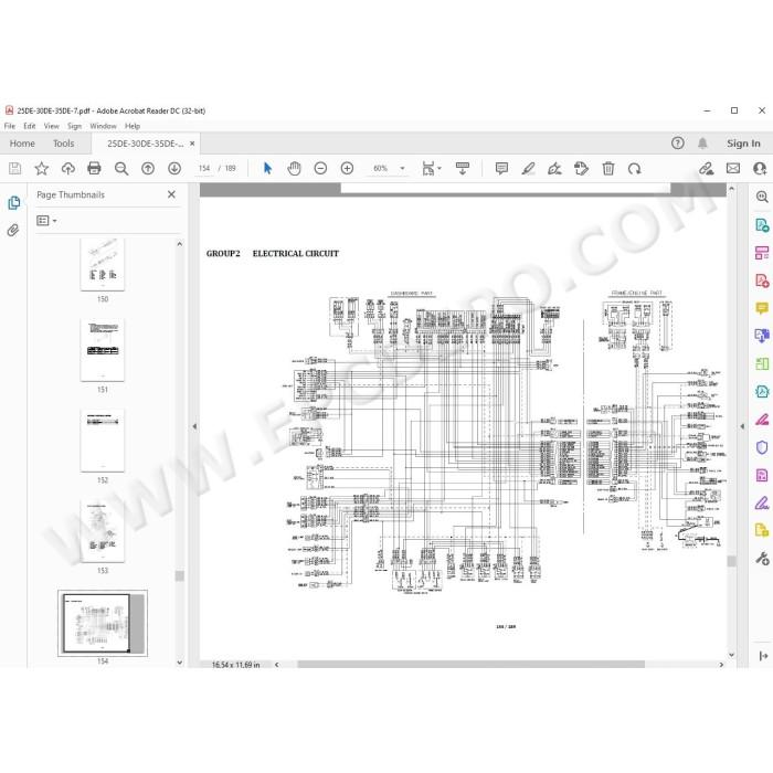 Hyundai Forklift 25DE-7 30DE-7 35DE-7 service & repair manual