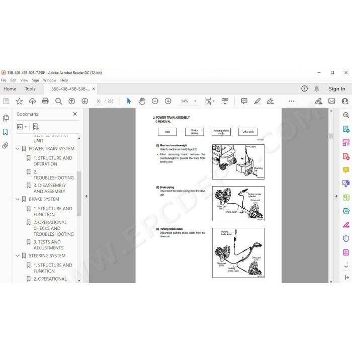 Hyundai Forklift 35B-7 40B-7 45B-7 50B-7 service & repair manual