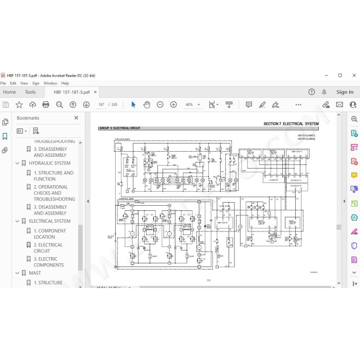 Hyundai Forklift HBF15T-5 HBF18T-5 service & repair manual