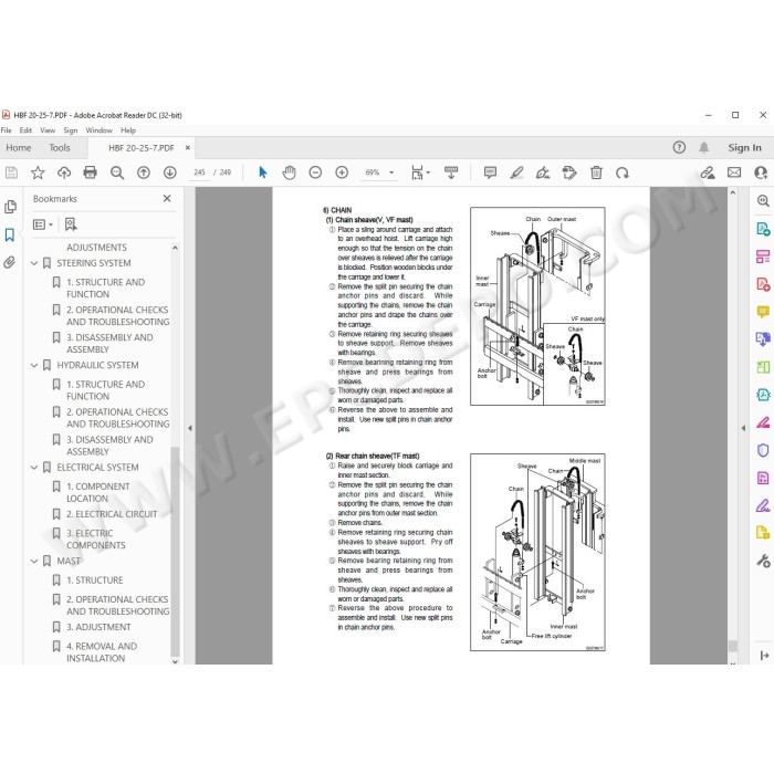 Hyundai Forklift HBF20C-7 HBF25C-7 HBF30C-7 service & repair manual