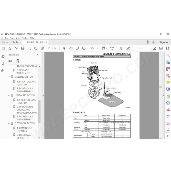 Hyundai Forklift HBR14-7 HBR15-7 HBR18-7 HBR20-7 HBR25-7 service & repair manual