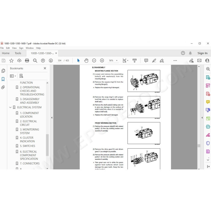 Hyundai Forklift 100D-7 120D-7 135D-7 160D-7 service & repair manual