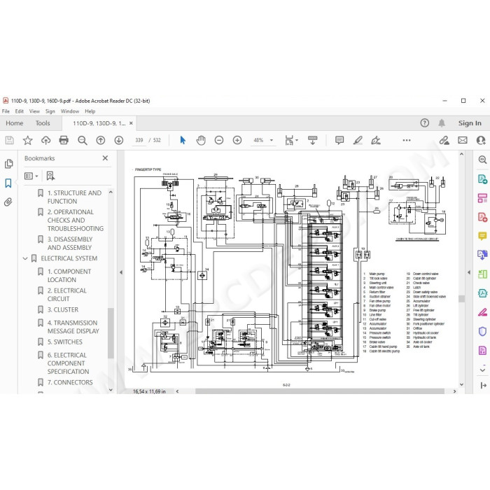 Hyundai Forklift 110D-9 130D-9 160D-9 service & repair manual