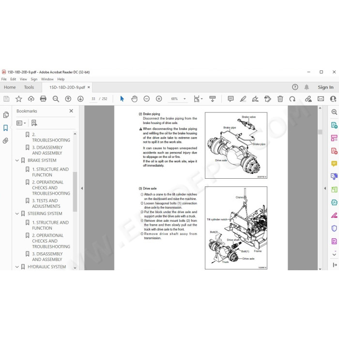 Hyundai Forklift 15D-9 18D-9 20D-9 service & repair manual