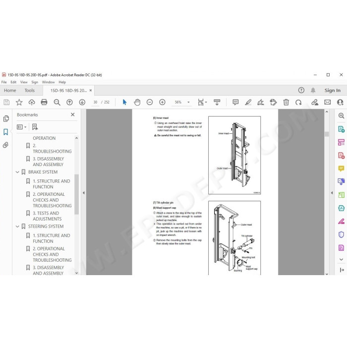 Hyundai Forklift 15D-9S 18D-9S 20D-9S service & repair manual