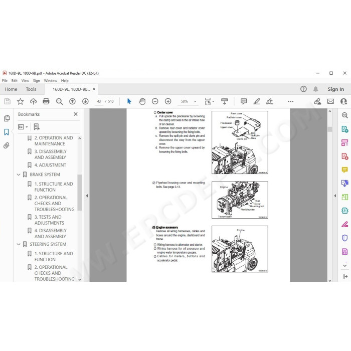 Hyundai Forklift 160D-9L 180D-9B service & repair manual