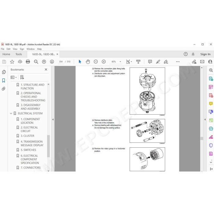 Hyundai Forklift 160D-9L 180D-9B service & repair manual
