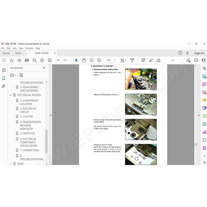 Hyundai Forklift 180D-7E service & repair manual