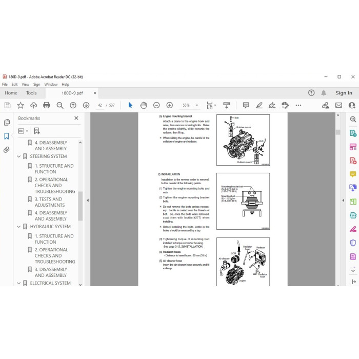 Hyundai Forklift 180D-9 service & repair manual