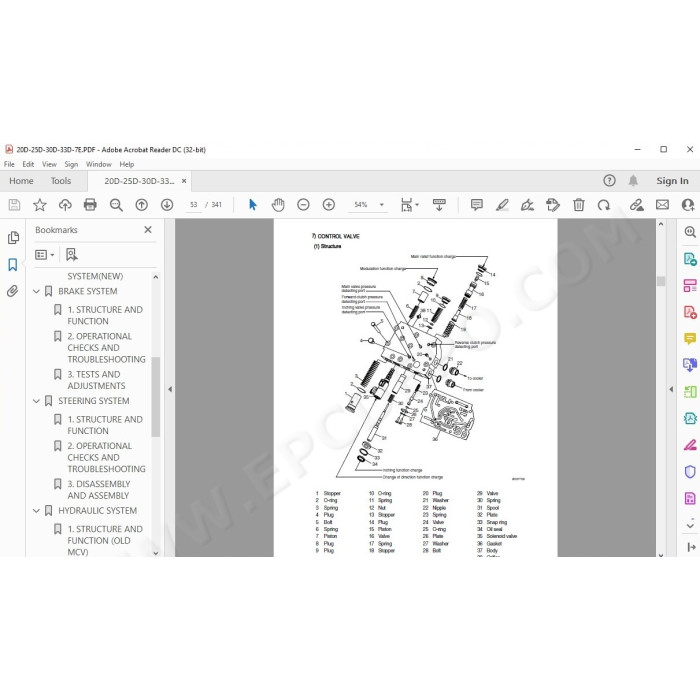 Hyundai Forklift 20D-7E 25D-7E 30D-7E 33D-7E service & repair manual