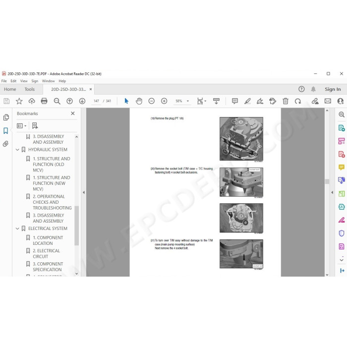 Hyundai Forklift 20D-7E 25D-7E 30D-7E 33D-7E service & repair manual