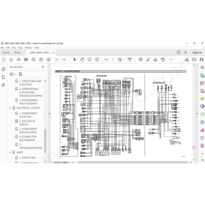 Hyundai Forklift 20DF-7 25DF-7 30DF-7 33DF-7 service & repair manual