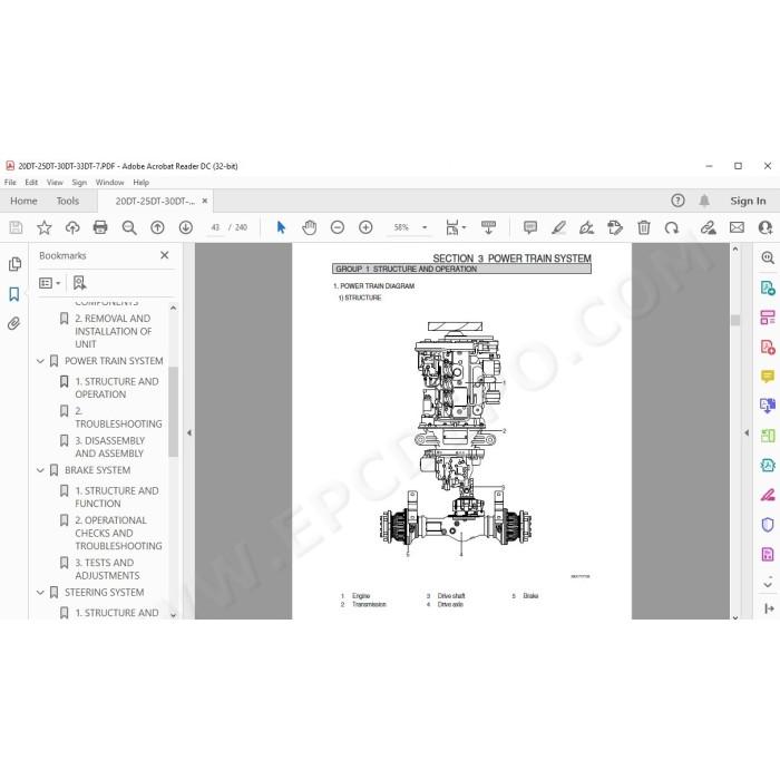 Hyundai Forklift 20DT-7 25DT-7 30DT-7 33DT-7 service & repair manual