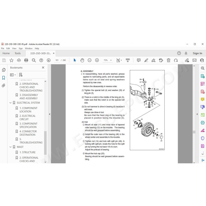 Hyundai Forklift 22D-9S 25D-9S 30D-9S 33D-9S service & repair manual