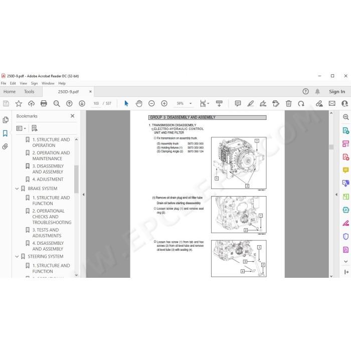 Hyundai Forklift 250D-9 service & repair manual