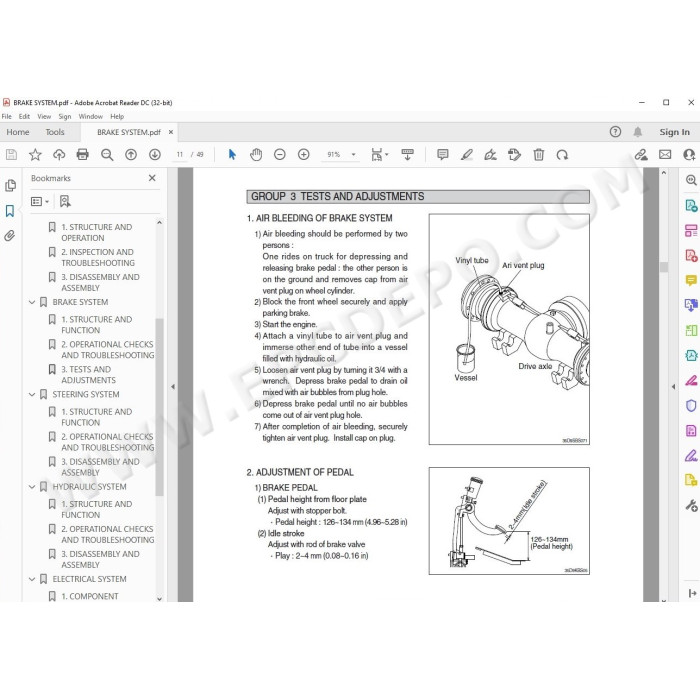 Hyundai Forklift 35D-9K 40D-9K 45D-9K 50DA-9K service & repair manual
