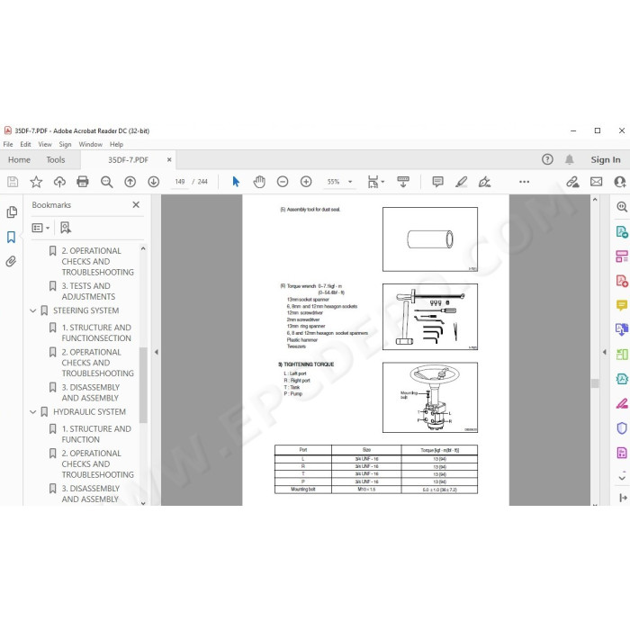 Hyundai Forklift 35DF-7 service & repair manual