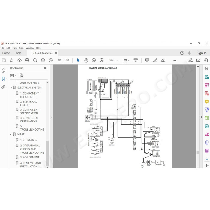 Hyundai Forklift 35DS-7 40DS-7 45DS-7 service & repair manual