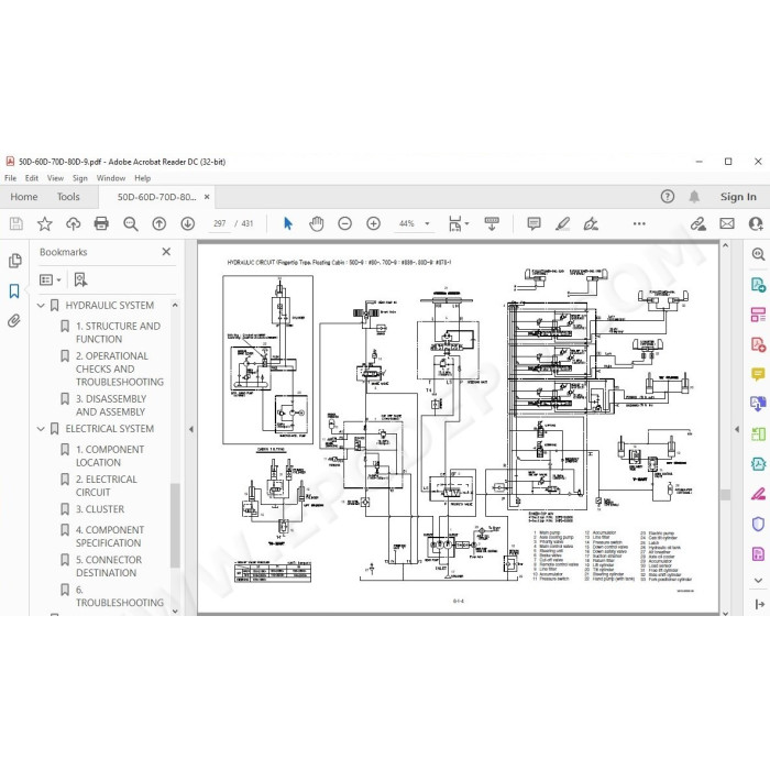 Hyundai Forklift 50D-9 60D-9 70D-9 80D-9 service & repair manual