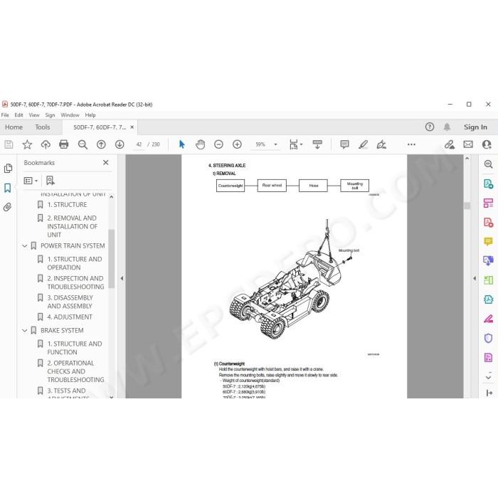 Hyundai Forklift 50DF-7 60DF-7 70DF-7 service & repair manual