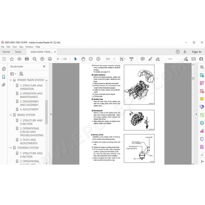 Hyundai Forklift 50DS-7E 60DS-7E 70DS-7E service & repair manual