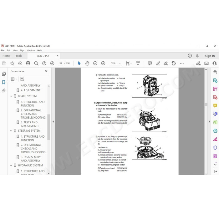Hyundai Forklift 80D-7 service & repair manual