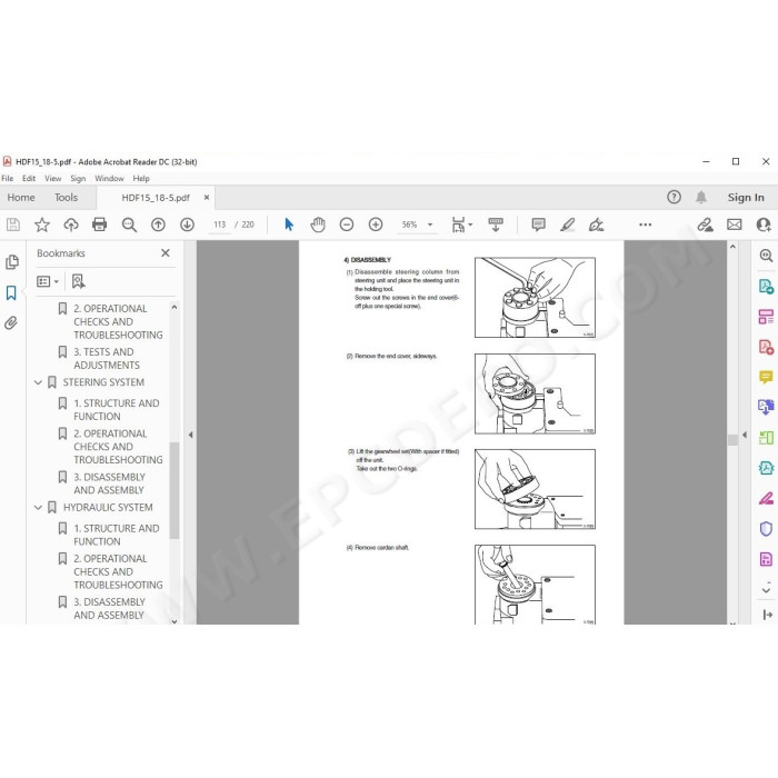 Hyundai Forklift HDF15-5 HDF18-5 service & repair manual