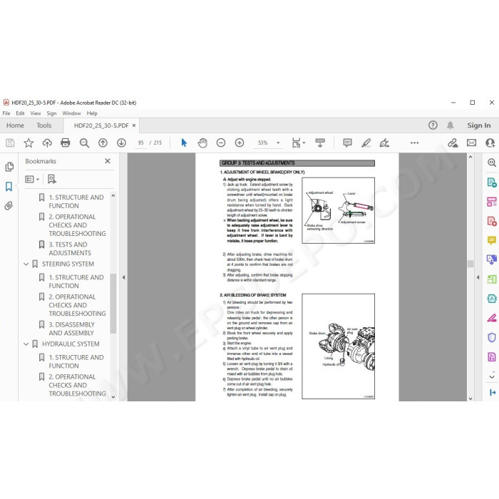 Hyundai Forklift HDF20-5 HDF25-5 HDF30-5 service & repair manual