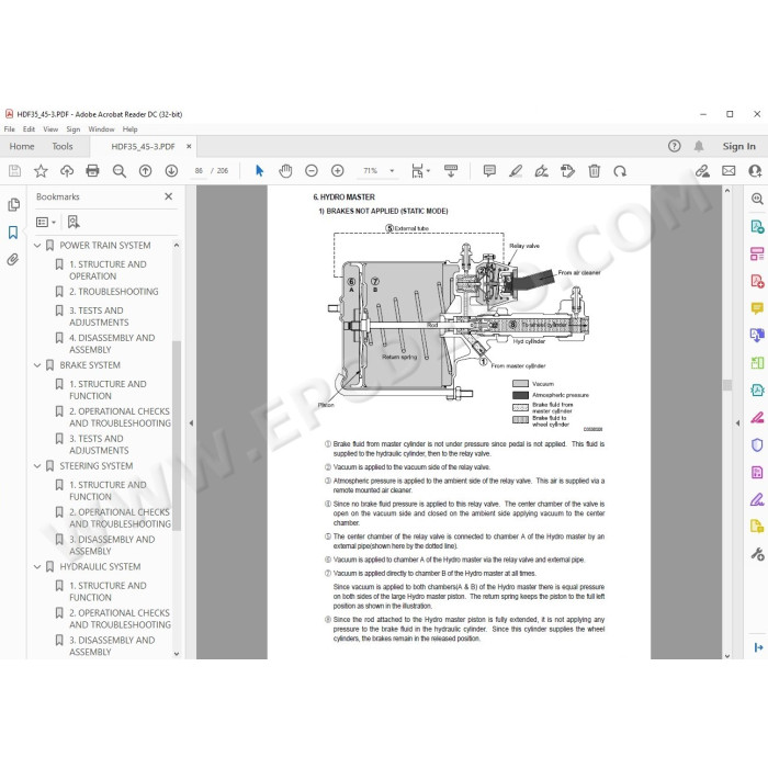 Hyundai Forklift HDF35-3 HDF45-3 service & repair manual